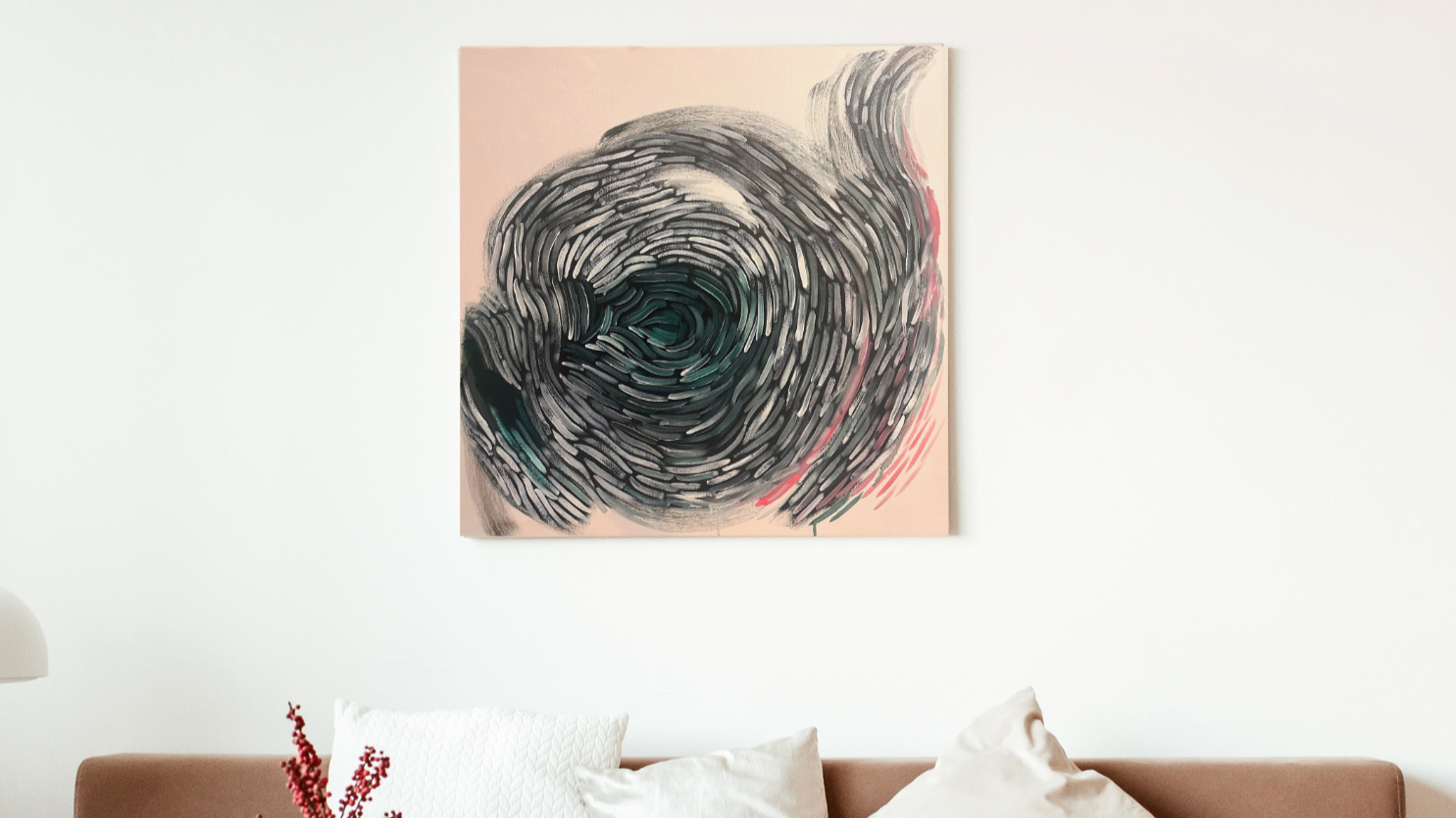 Neutral swirling Abstract Wall Art