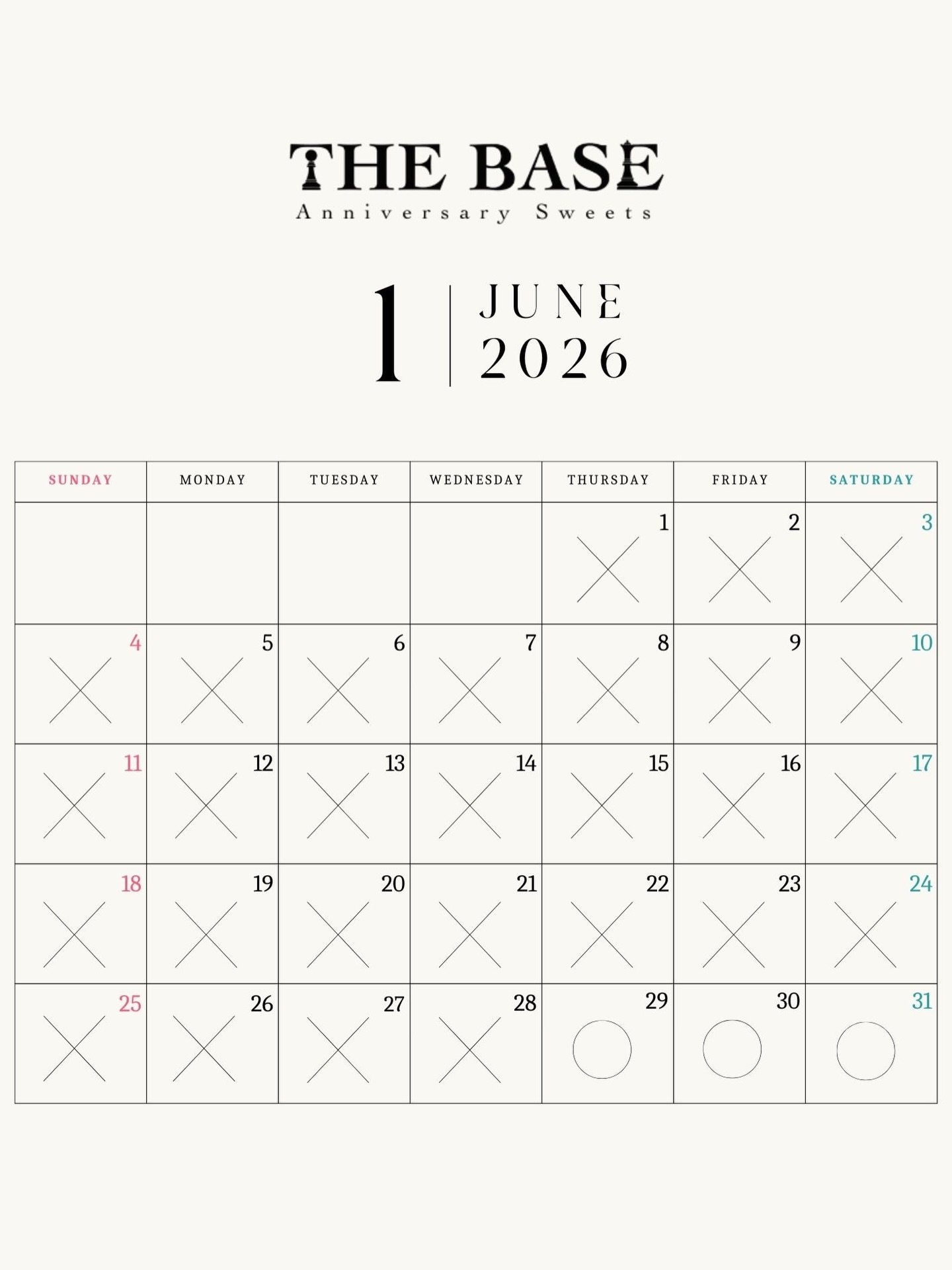 1月の営業について

本日を持って、2025年の営業を終了させていただきました。
足を運んでいただきました皆様、ありがとうございました。

パンケーキ、Crown Cake 、Anniversary Cake と、新しいスイーツ達が皆様のもとへお届けできた事、とても嬉しく思います。

さて、年始の営業についてお知らせです。

誠に勝手ながら、1月は大型イベント出店のため、1/29（木）より営業いたします。

少し先になりますが、また皆様とお会いできることを心より楽しみにしております。

どうか良