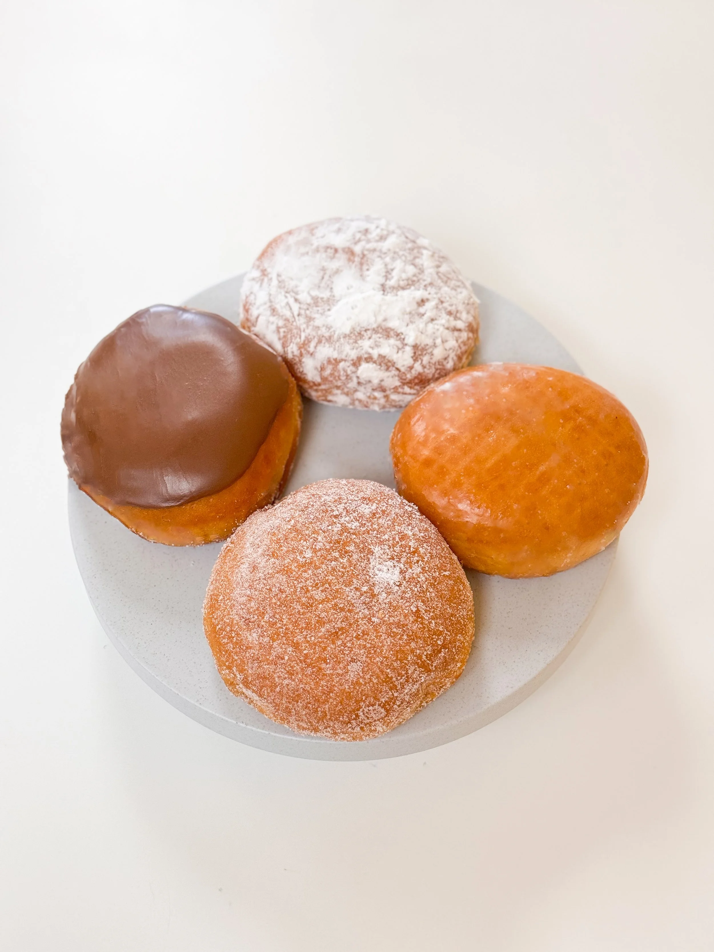 Bavarian Chocolate/Lemon Powdered/Raspberry Glazed/Strawberry Sugared