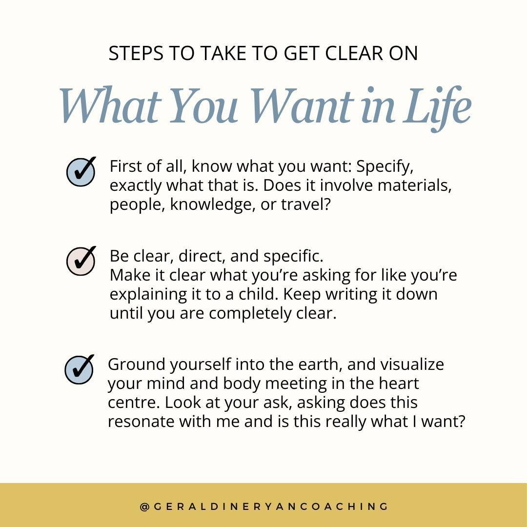 Steps to take to ask for what you want in life!⁠
⁠
#clarity #futurevision #futureclarity #manifestation #futuregoals #lifecoach #lifecoachingireland