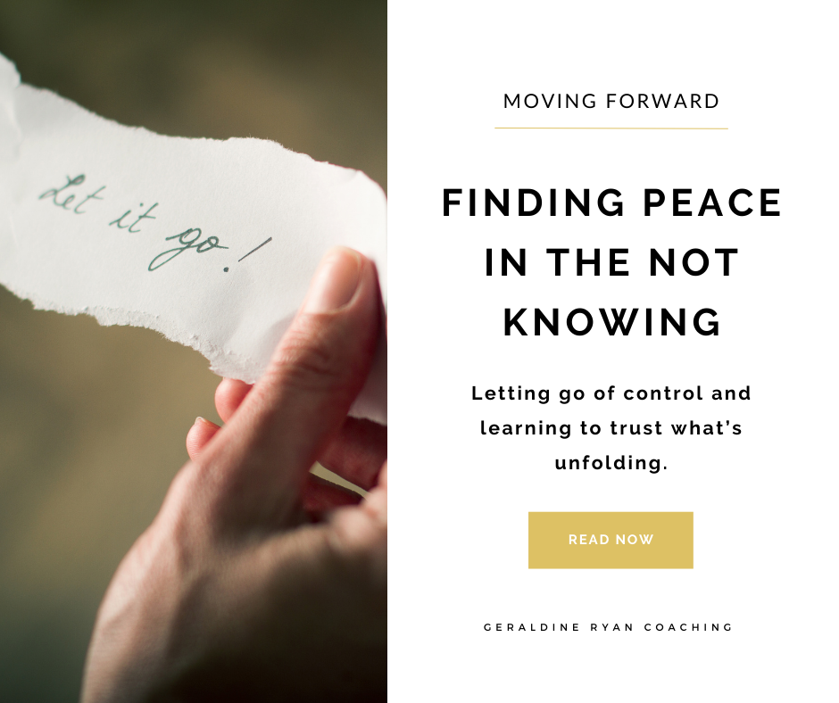 Finding peace in the not knowing!