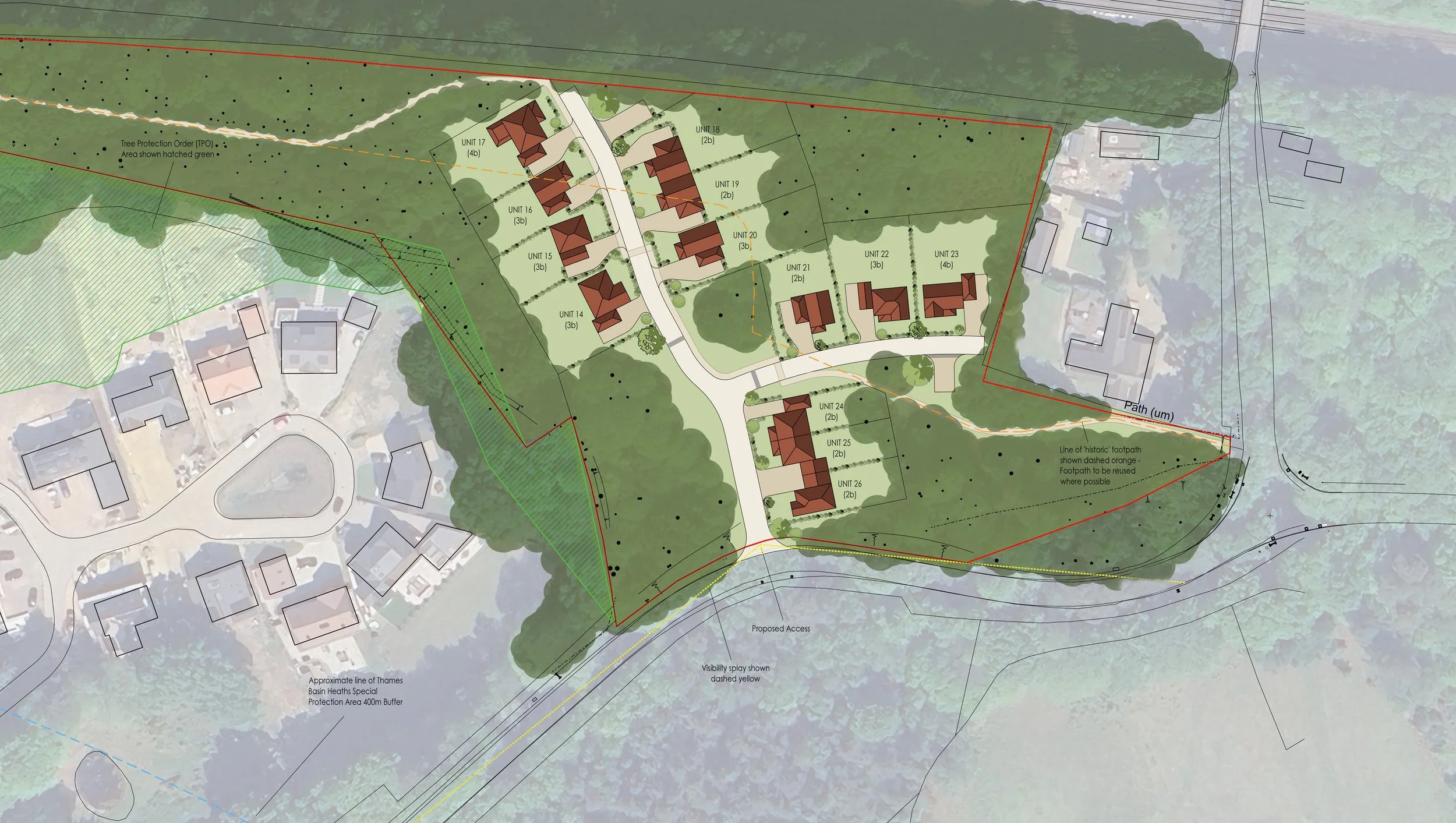Development of 26 houses, Surrey Heath