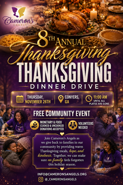 8TH ANNUAL THANKSGIVING DINNER DRIVE