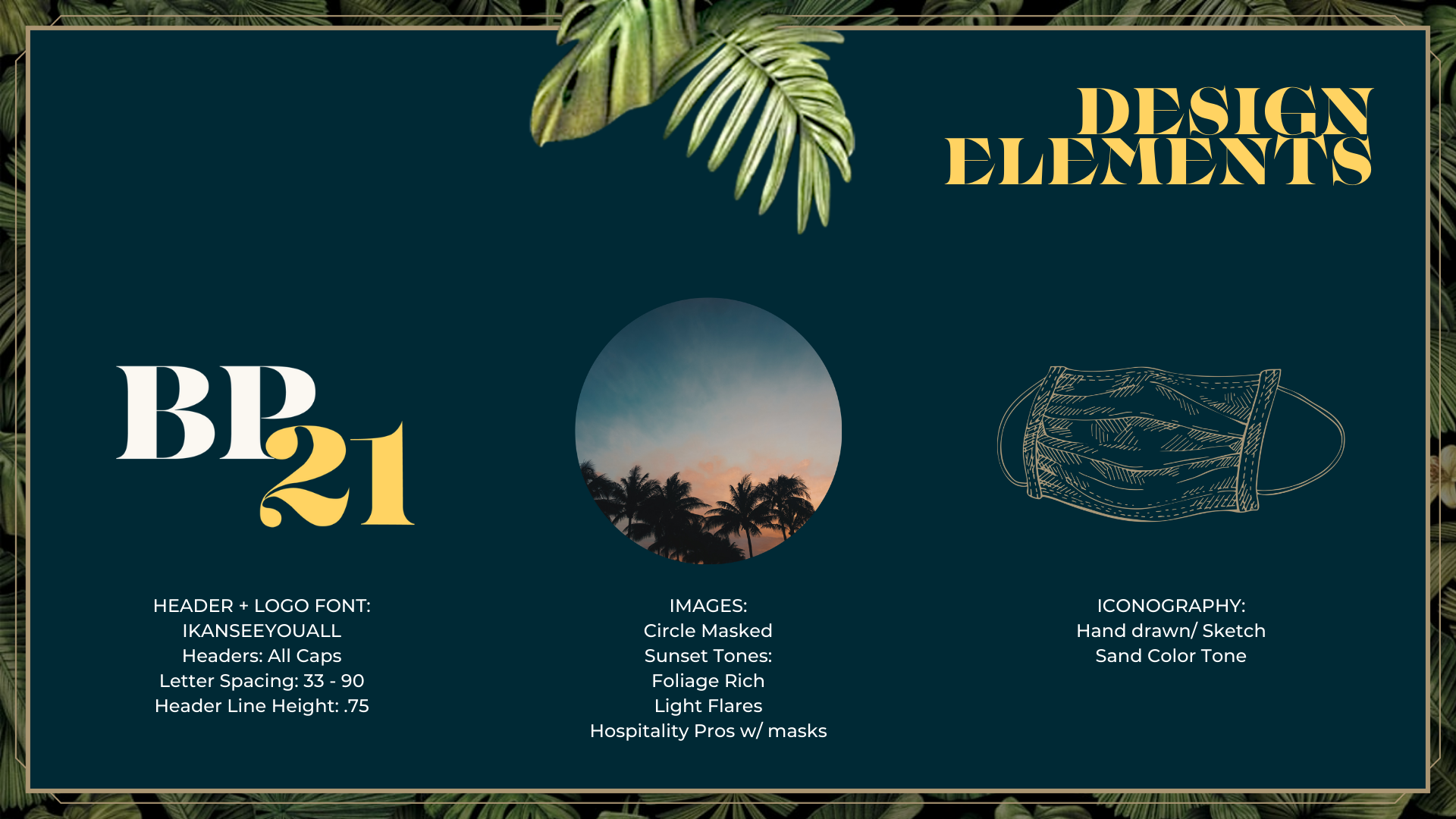 Bar project 2021 program design elements.	