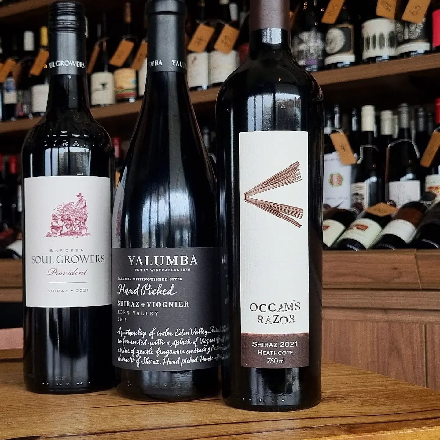 Heading into Shiraz season .. we've got these three by the glass 🍷 

What's your choice? 

1. Barossa
2. Eden Valley
3. Heathcote

We'd love to know !! 

@soulgrowerswines 
@yalumbawine 
@jasperhillwines