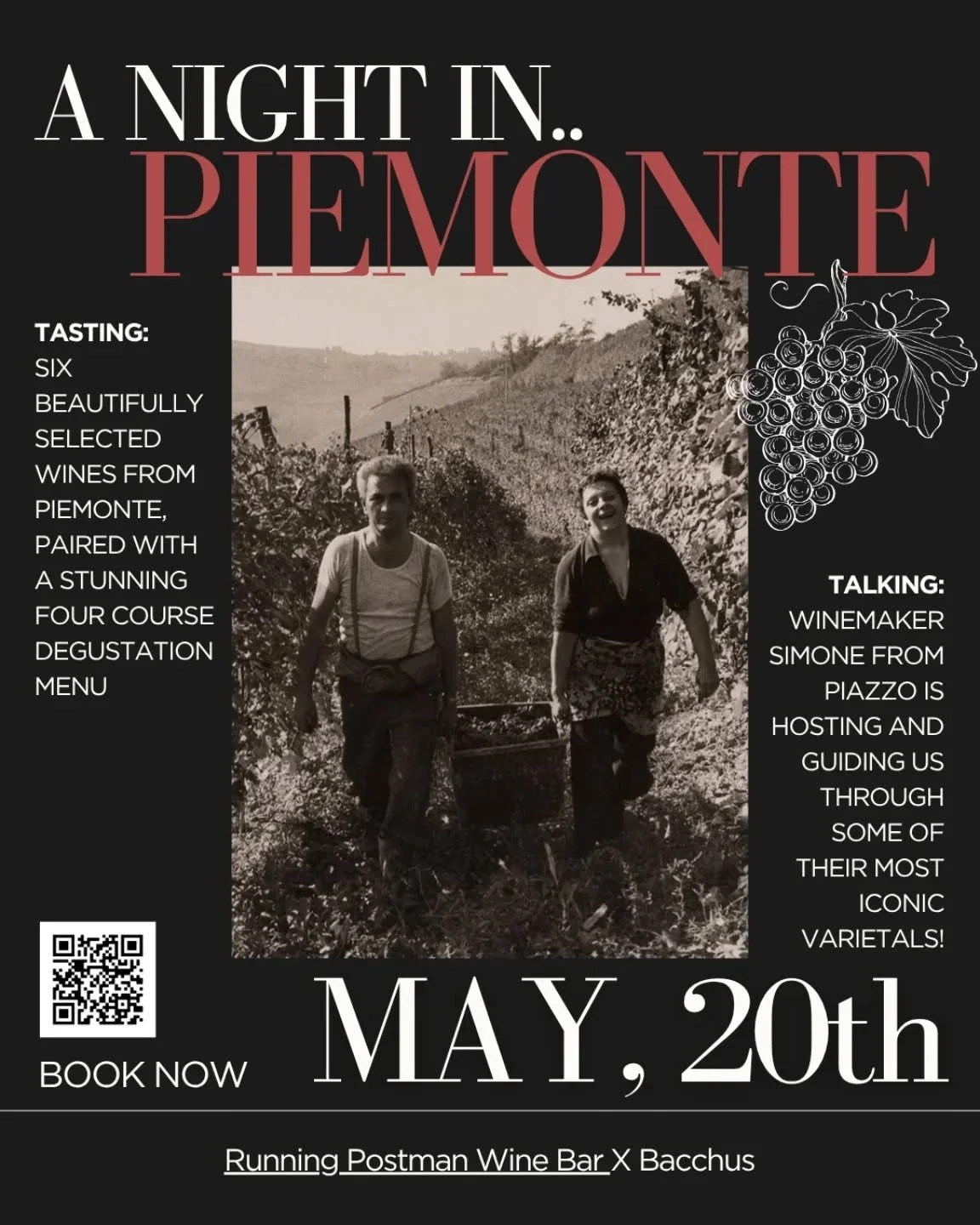 🍷 OUR NEXT WINE DINNER 🍷

&lsquo;A Night in Piemonte&rsquo; &ndash; Wednesday 20th May from 6:45pm

Join us for a beautiful evening celebrating the elegant wines and rich flavours of Piemonte. Enjoy six incredible wines, perfectly paired with four 