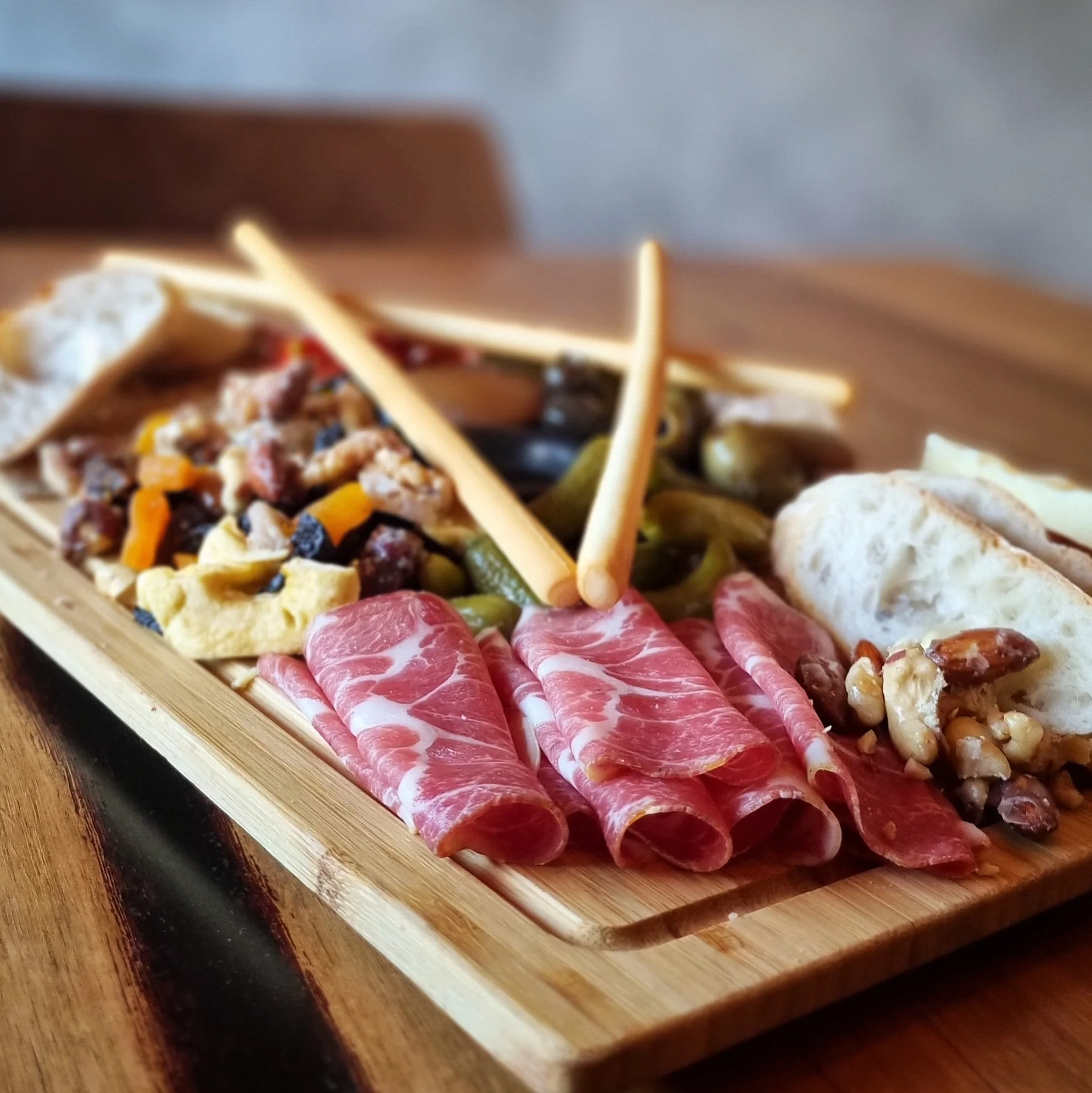 Charcuterie dreams, meats and cheeses, perfect accompaniment to any wine