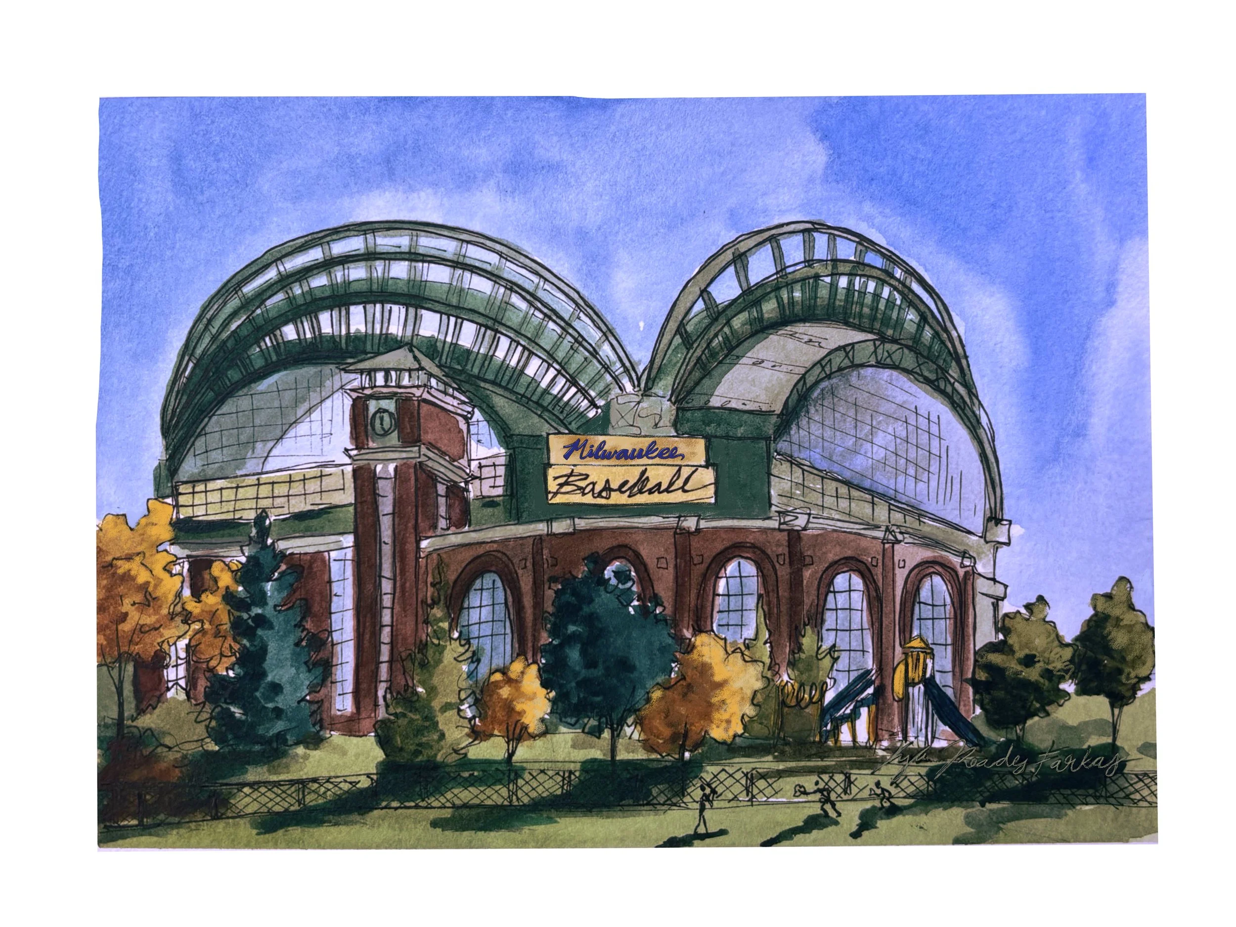 Milwaukee Baseball Stadium: Museum-Quality Matte Paper Poster