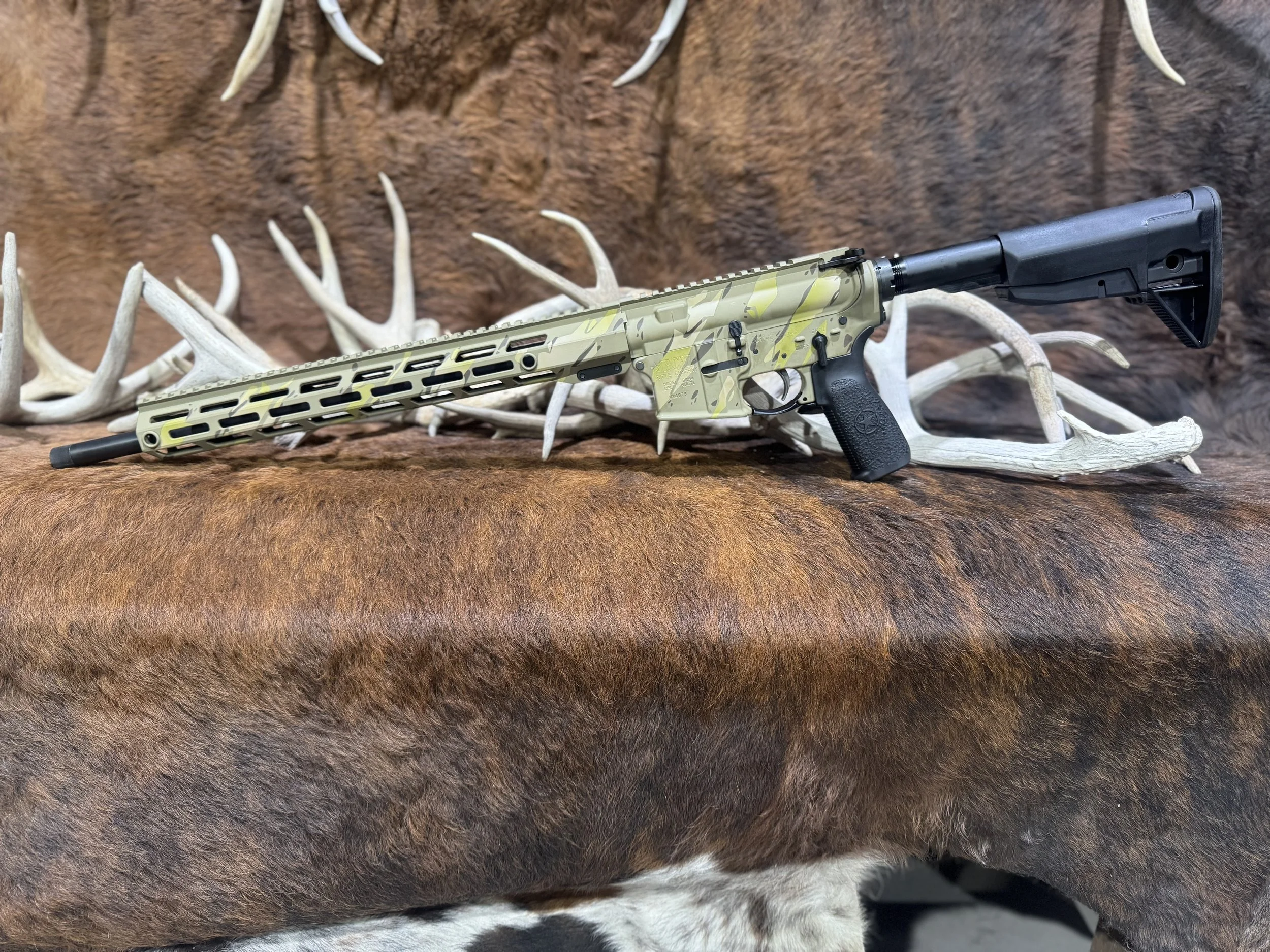 Custom built BCM Rise Armament 22 ARC in Forest Folly cerakote