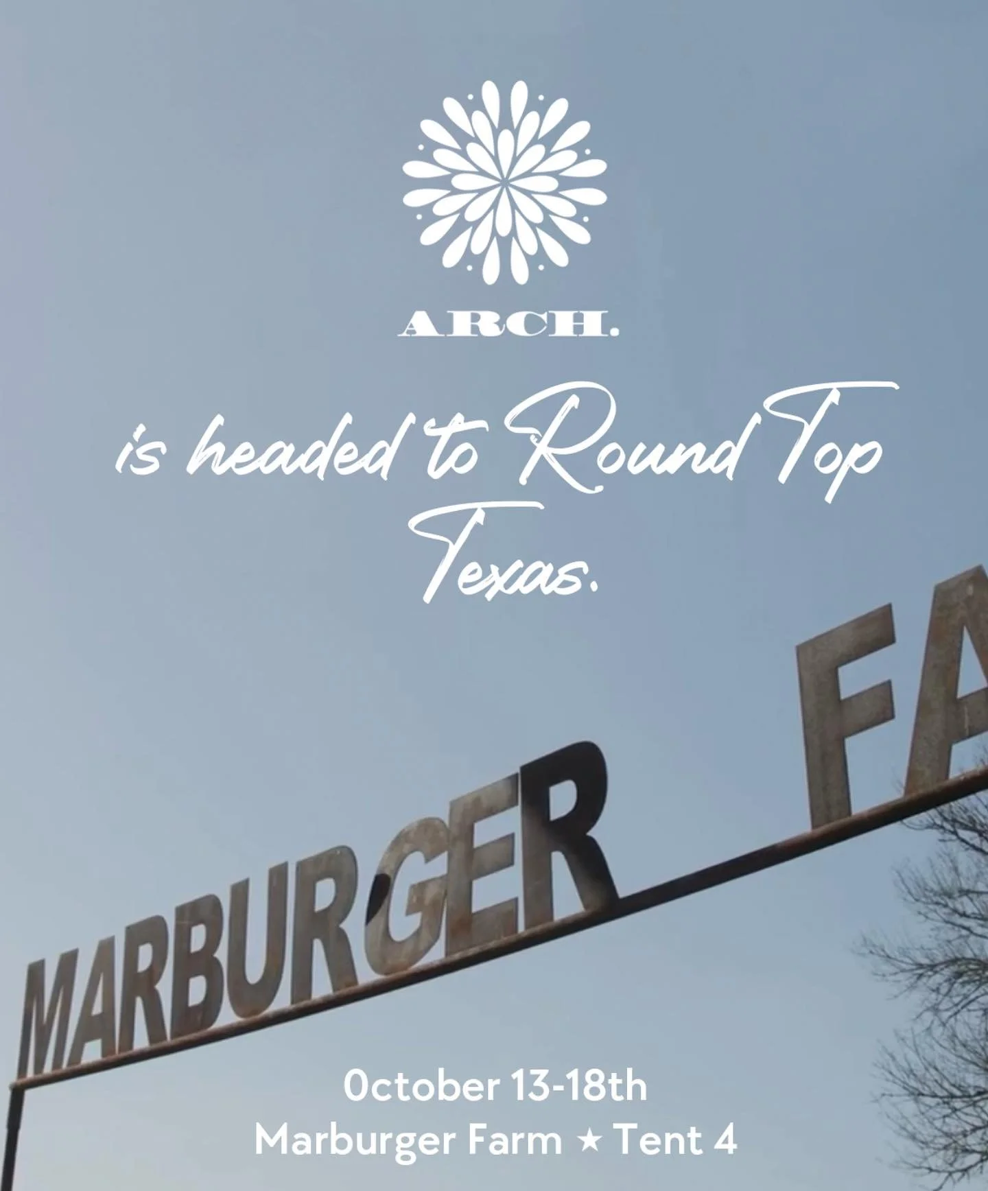 Arch is thrilled to set up shop in Round Top Texas 0ctober 14-18. Looking for something special? We can source it for you and take care of all logistics.