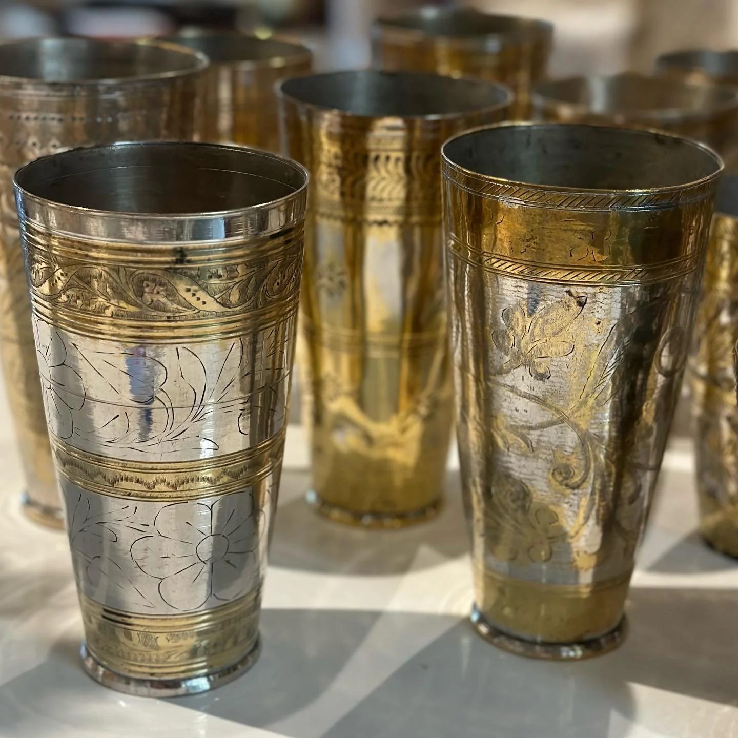 How will you fill your cup? Our first batch sold out in a hot minute but these arrived just in time for the holidays. Fill with greens, magnolia leaves, amaryllis, berries.  Like snowflakes, no two are alike and just the right amount of holiday shine