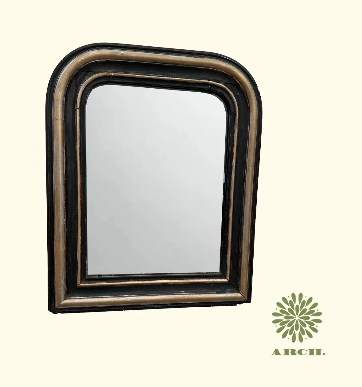 Petite Louis Philippe Black & Gold Mirror.jpeg