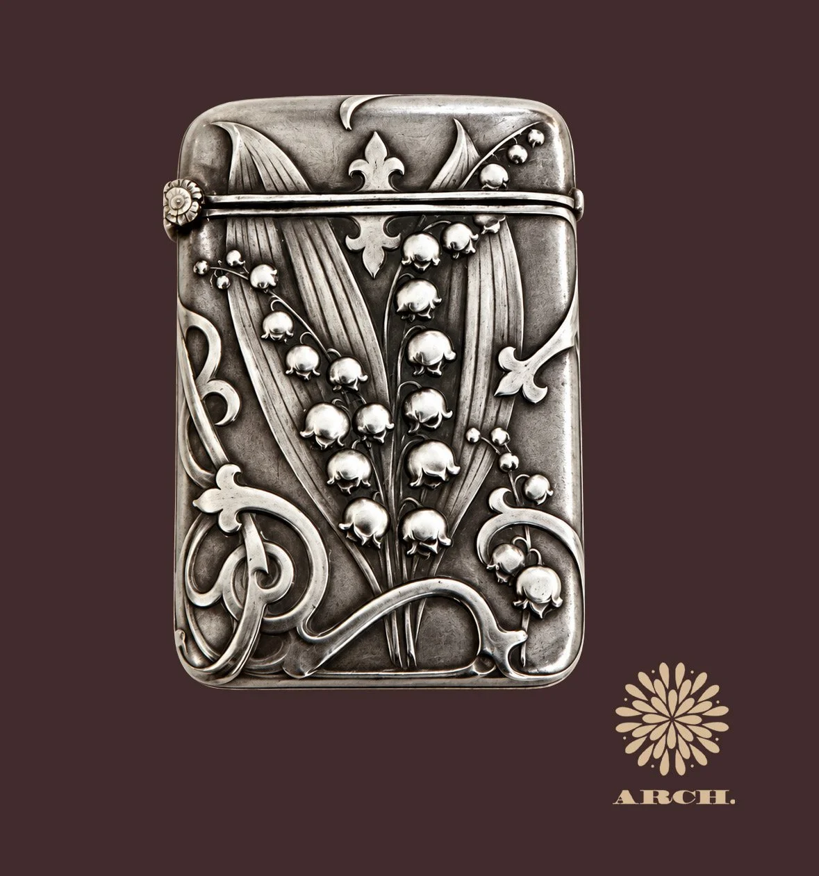 Antique Lily Of The Valley Match Safe