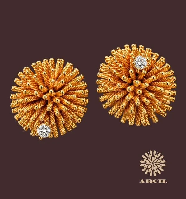 Vintage Bergere Starburst Earrings