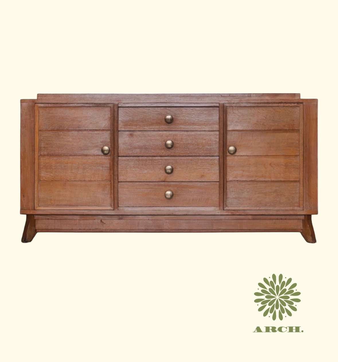 1960s French Oak Credenza