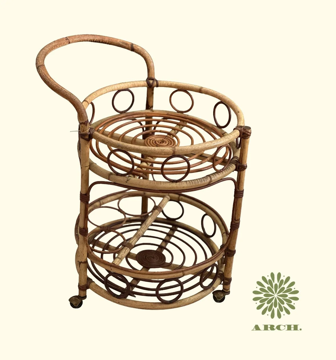 Small Vintage Rattan Bar Cart.jpeg