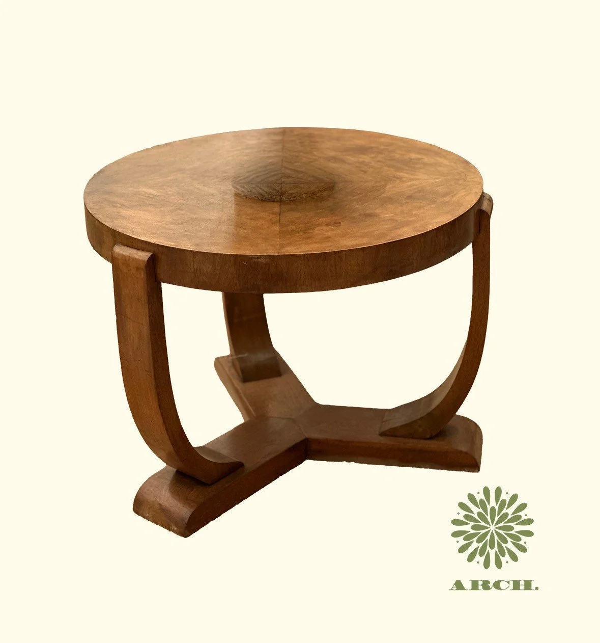 Art Deco Round Wood Table.jpg
