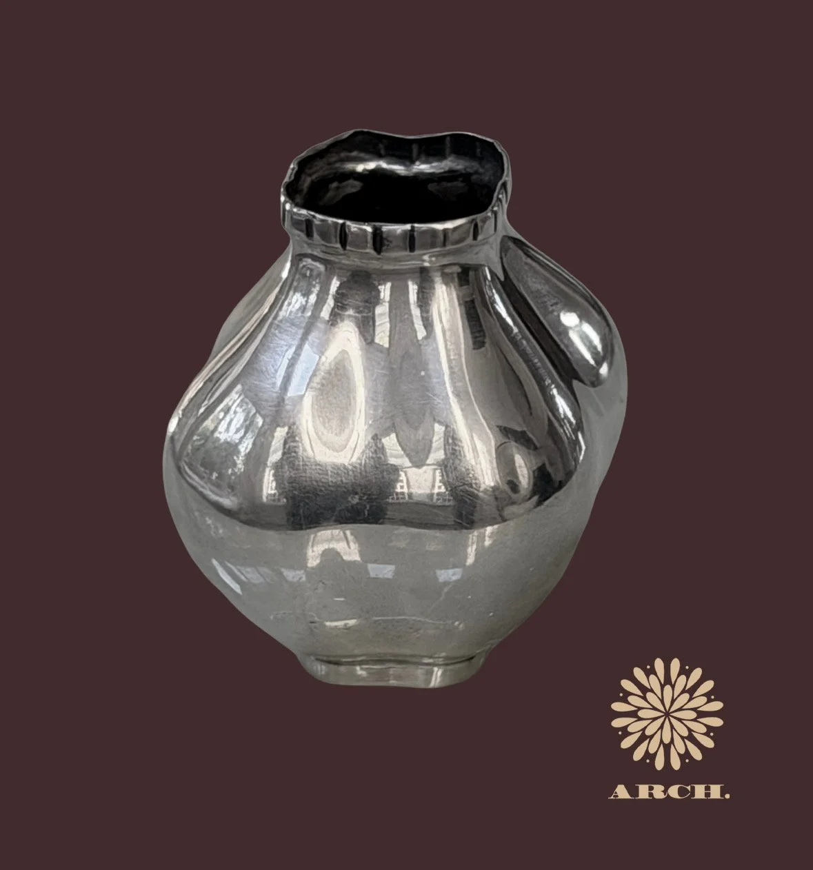 Antique Imperial Silver Bud Vase