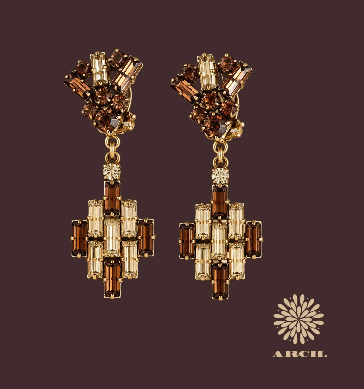 Vintage Austrian Rhinestone Earrings