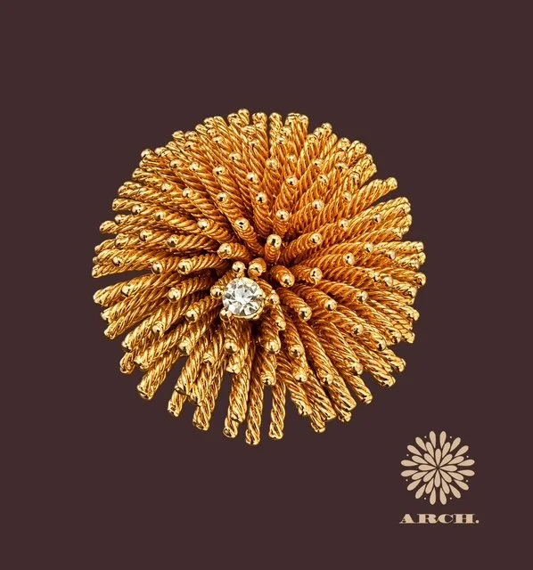 Vintage Bergere Starburst Brooch