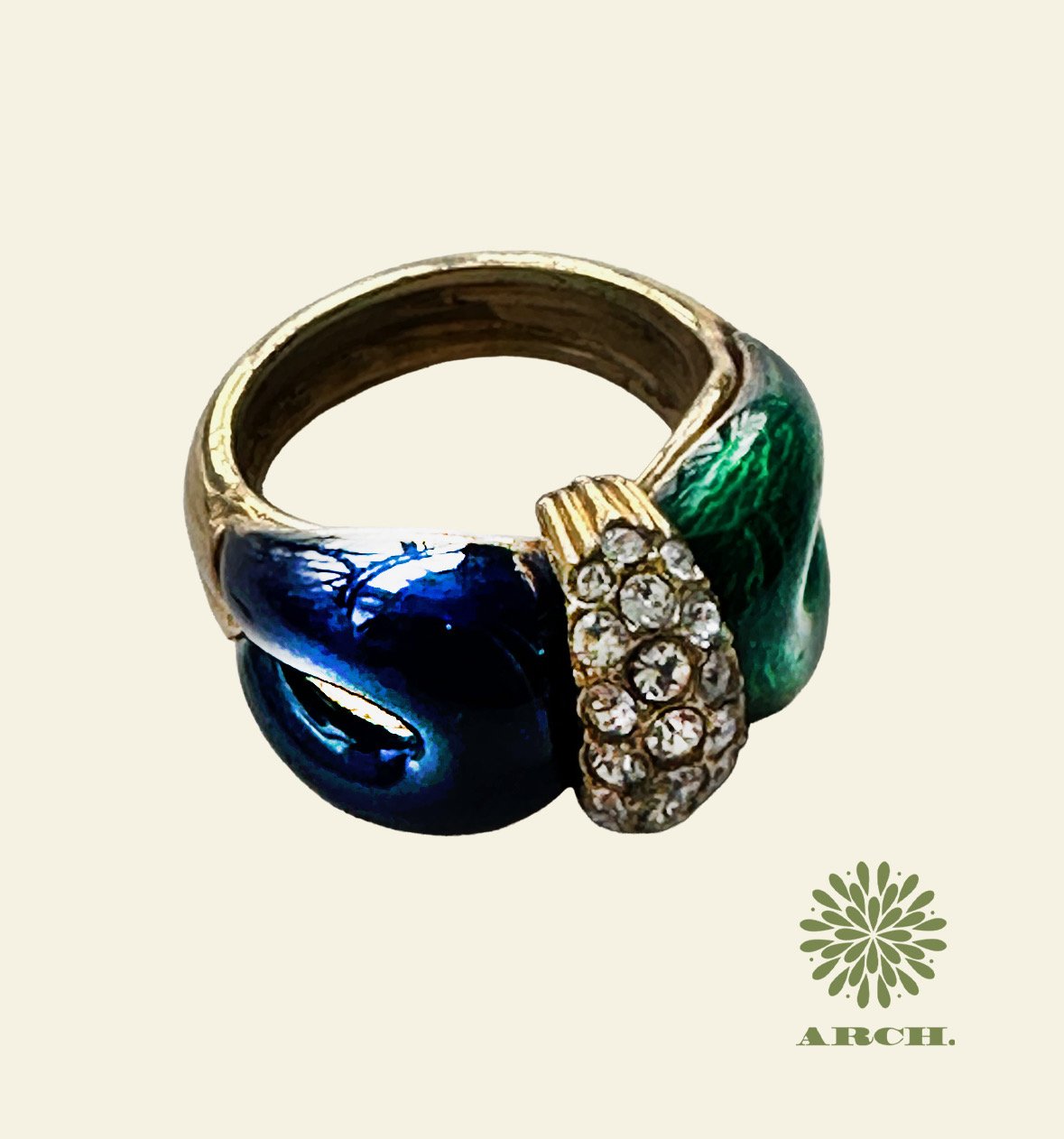 Vintage Jomaz Blue & Green Ring.jpeg