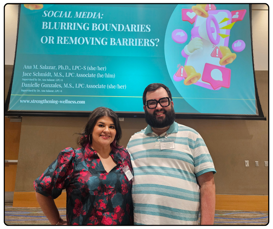 Latino therapists presenting at a local conference