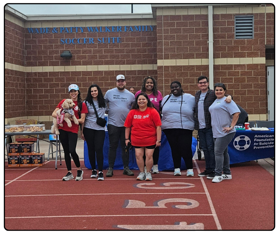 Counselors supporting suicide prevention in Texas