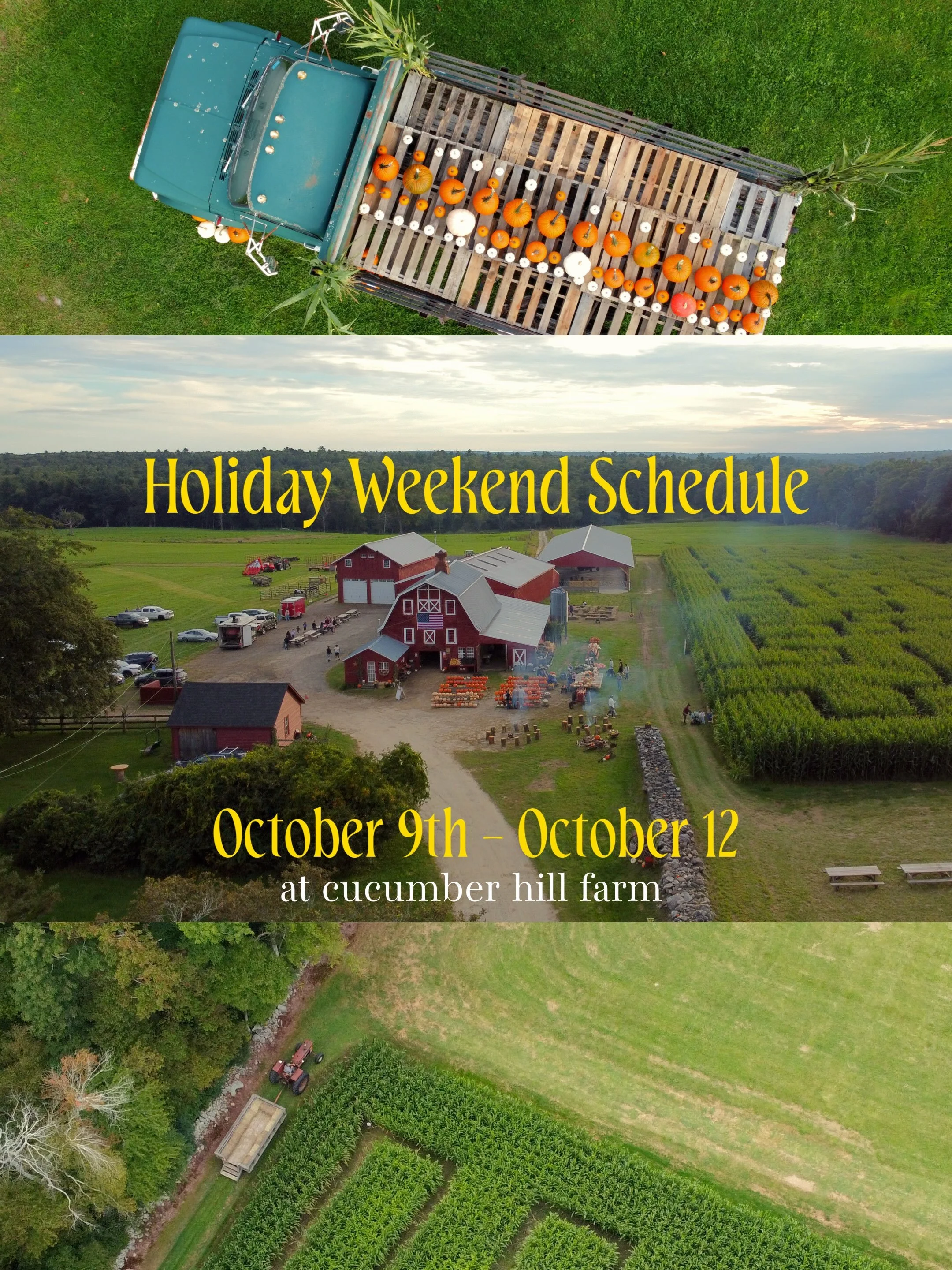 Who&rsquo;s ready for the long weekend? 🤩🚜🍁🍻 
stop by CHF for..
🎬 A Halloween movie 
🔥 Camp Fires 
🍫 S&rsquo;mores
🚜 Tractor Hay Rides &amp; a Tractor Parade
🌽 Corn maze during the day or @ night
🎃 Pick your own pumpkins
🪓 Axe throwing 
🧑