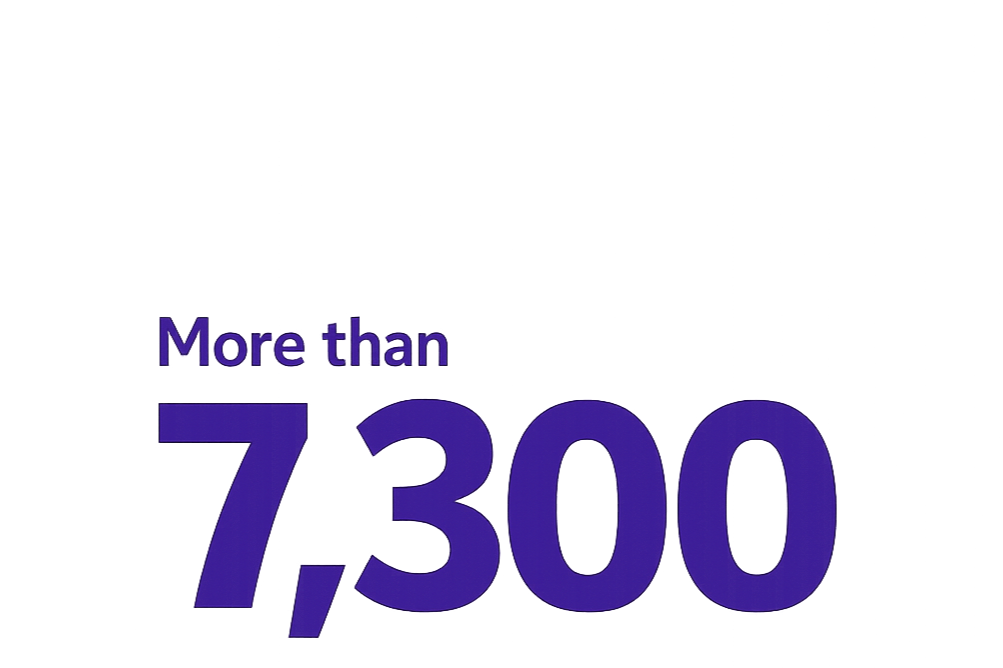 More than 7,300