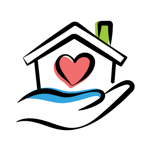 House Icon with Heart and Hand