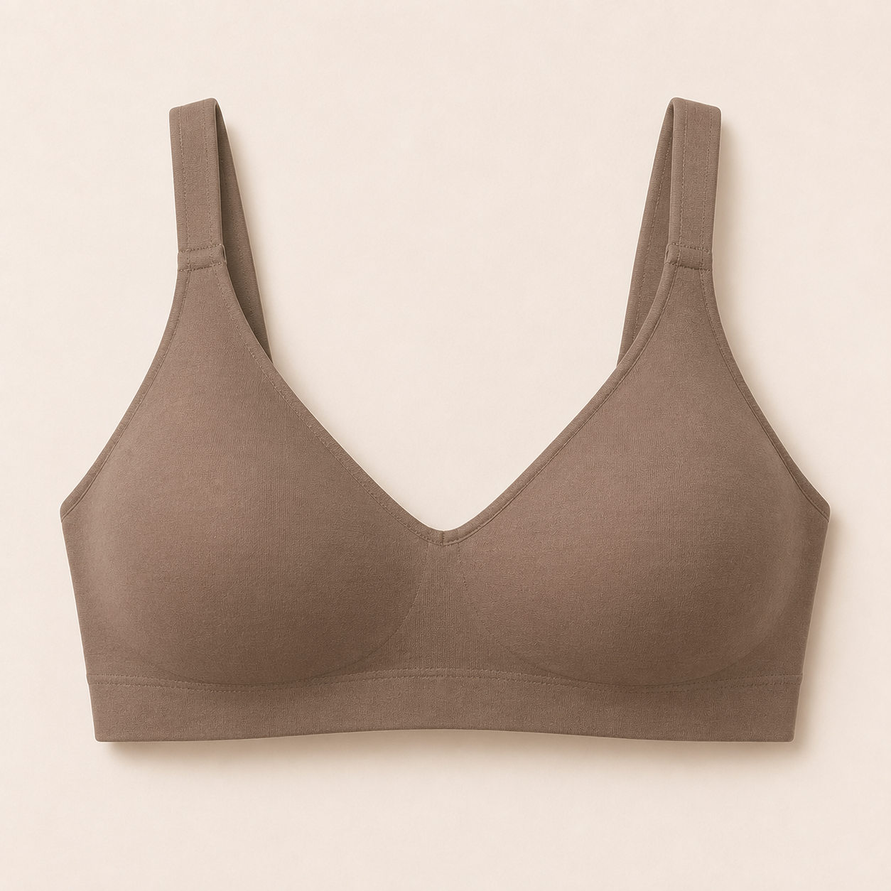 brown wireless bra