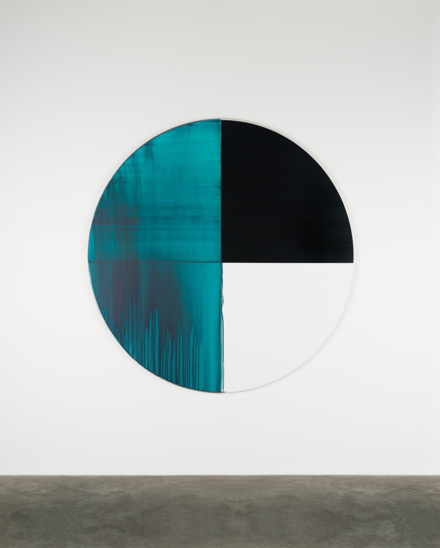 Callum Innes, Exposed Painting: Carribean Turquoise, 2022