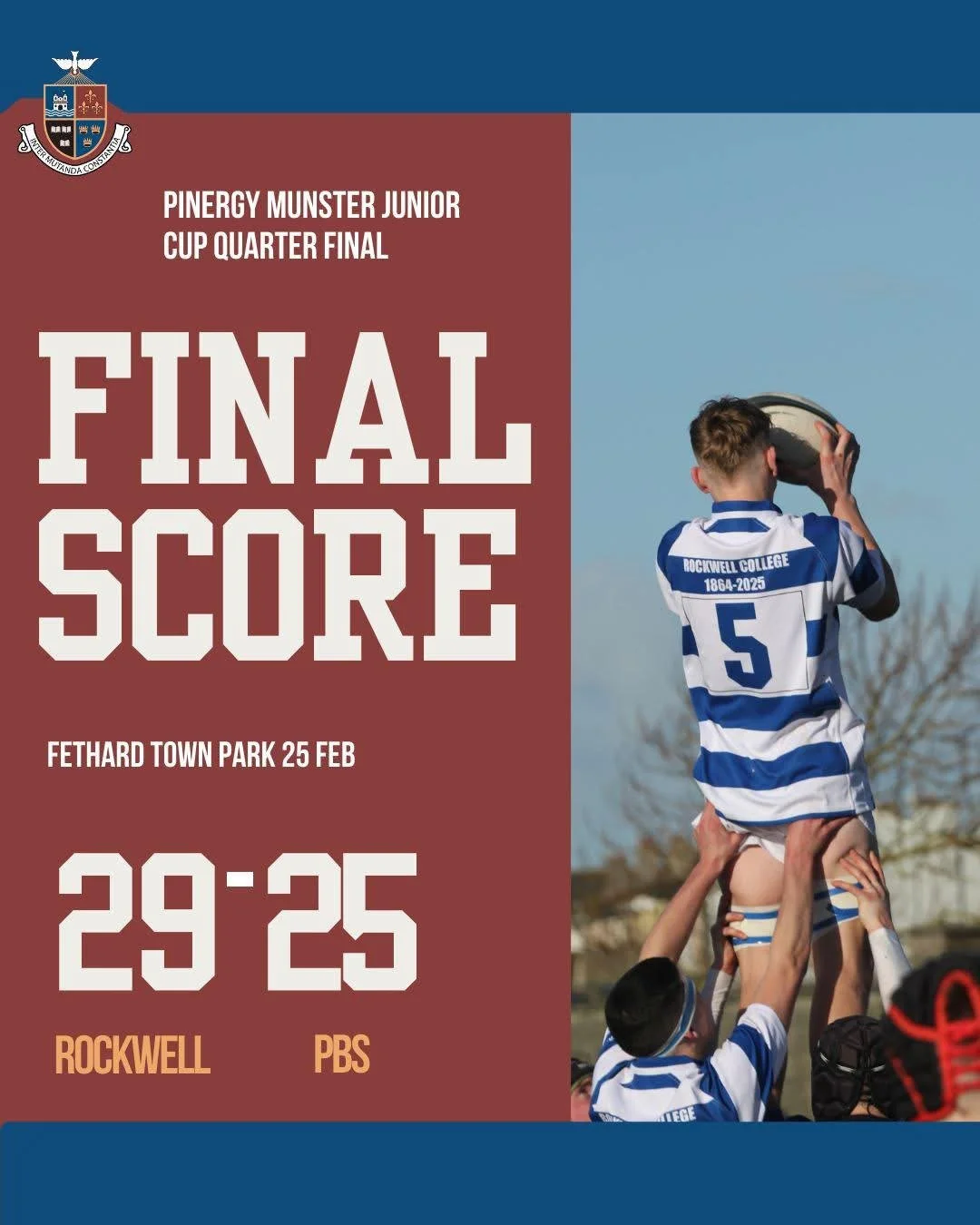 Rockwell Advance to Munster JCT Semi-Final
