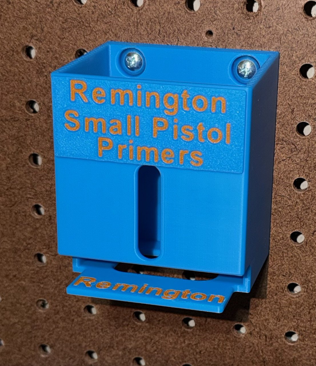 Remington small pistol primer pack holder, waiting to organize and dispense primer packs.