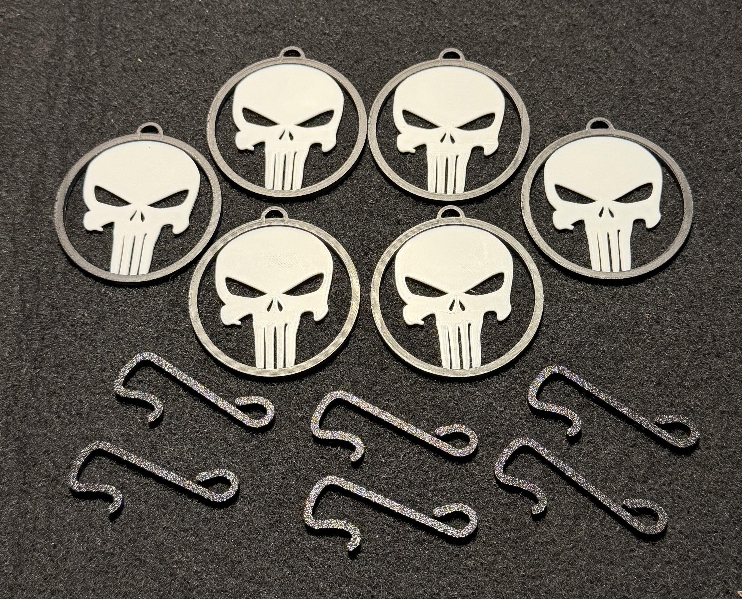 Punisher-Inspired Christmas Ornaments