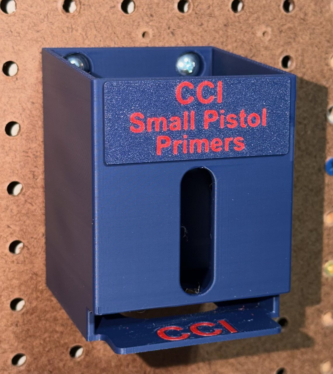Side view of CCI Small Pistol Primer Pack Organizer showing top‑load design.