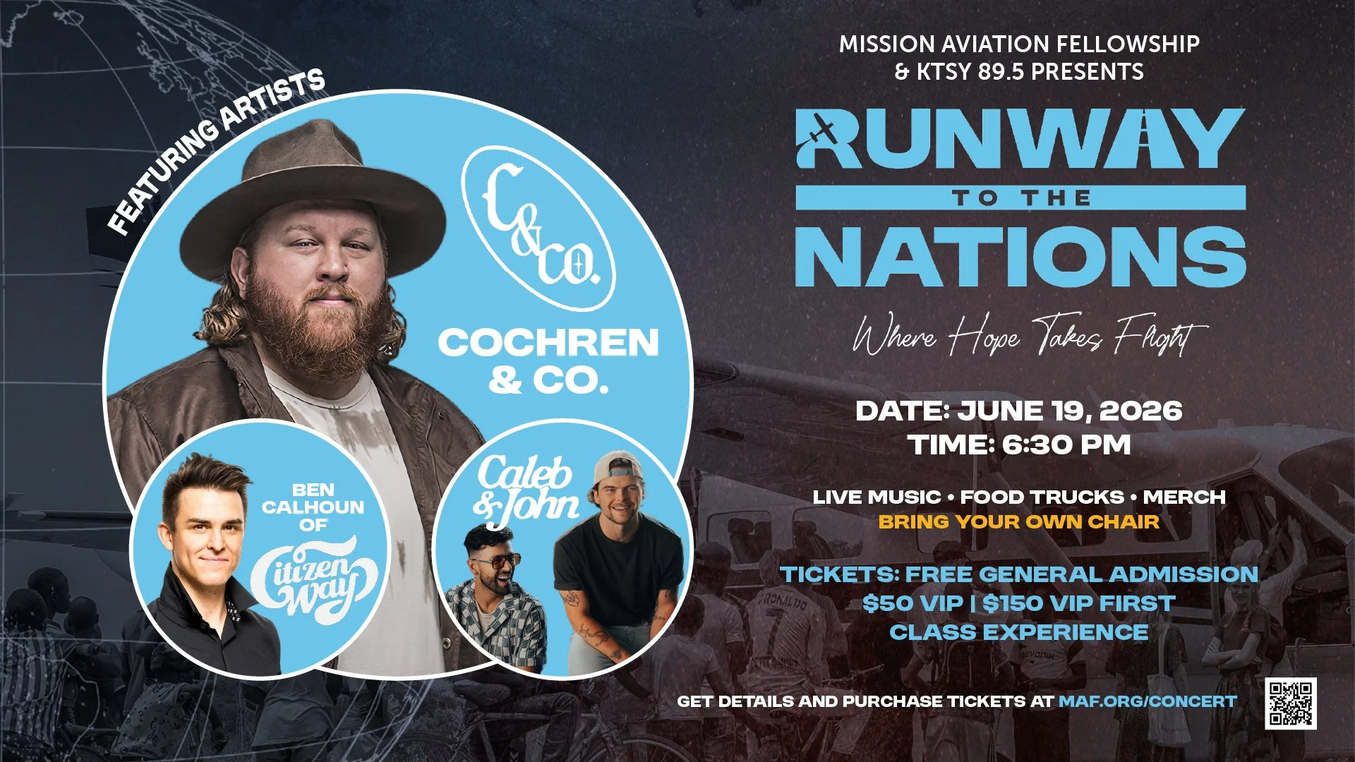 Mission Aviation Fellowship &amp; KTSY 89.5 FM Presents - Runway to the Nations CONCERT