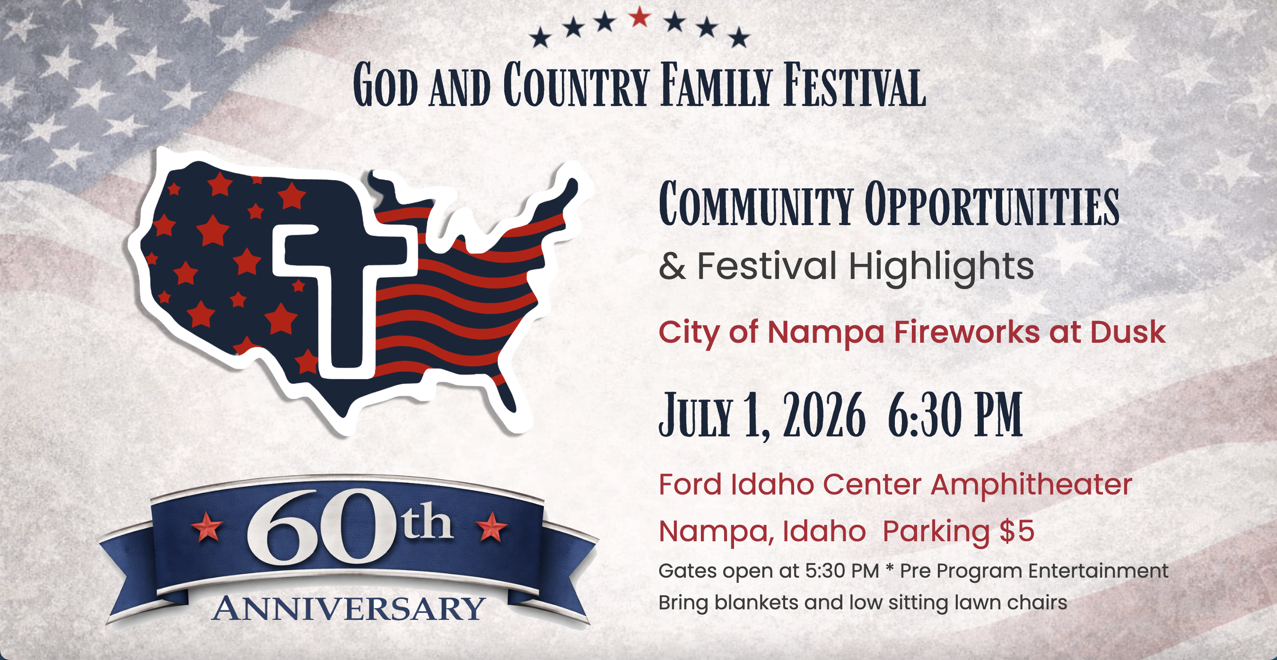 Treasure Valley God &amp; Country Family Festival - FORD IDAHO CENTER amphitheater in nampa