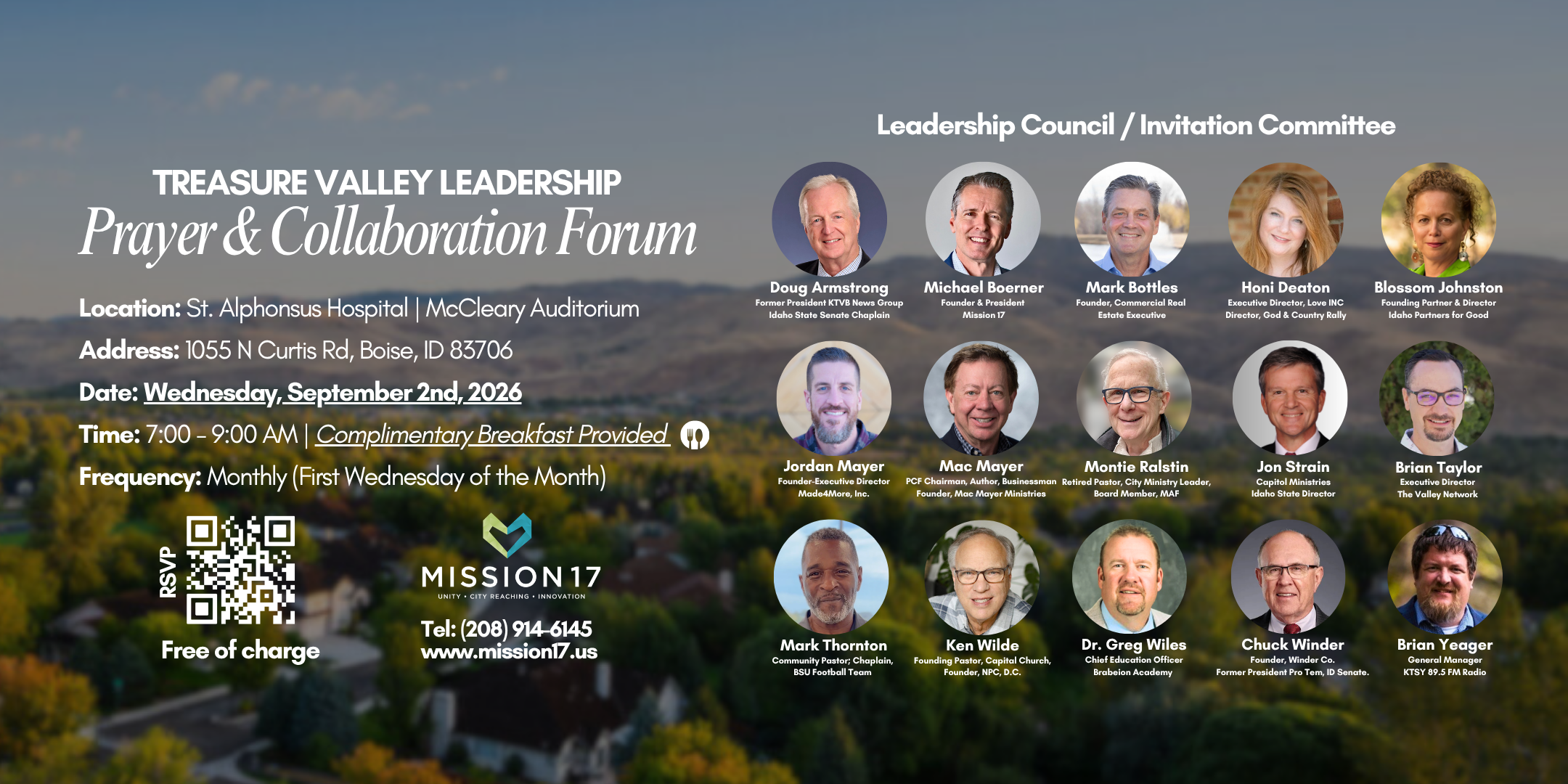 SEPT. 2, 2026 - Treasure Valley Leadership Prayer &amp; Collaboration Forum