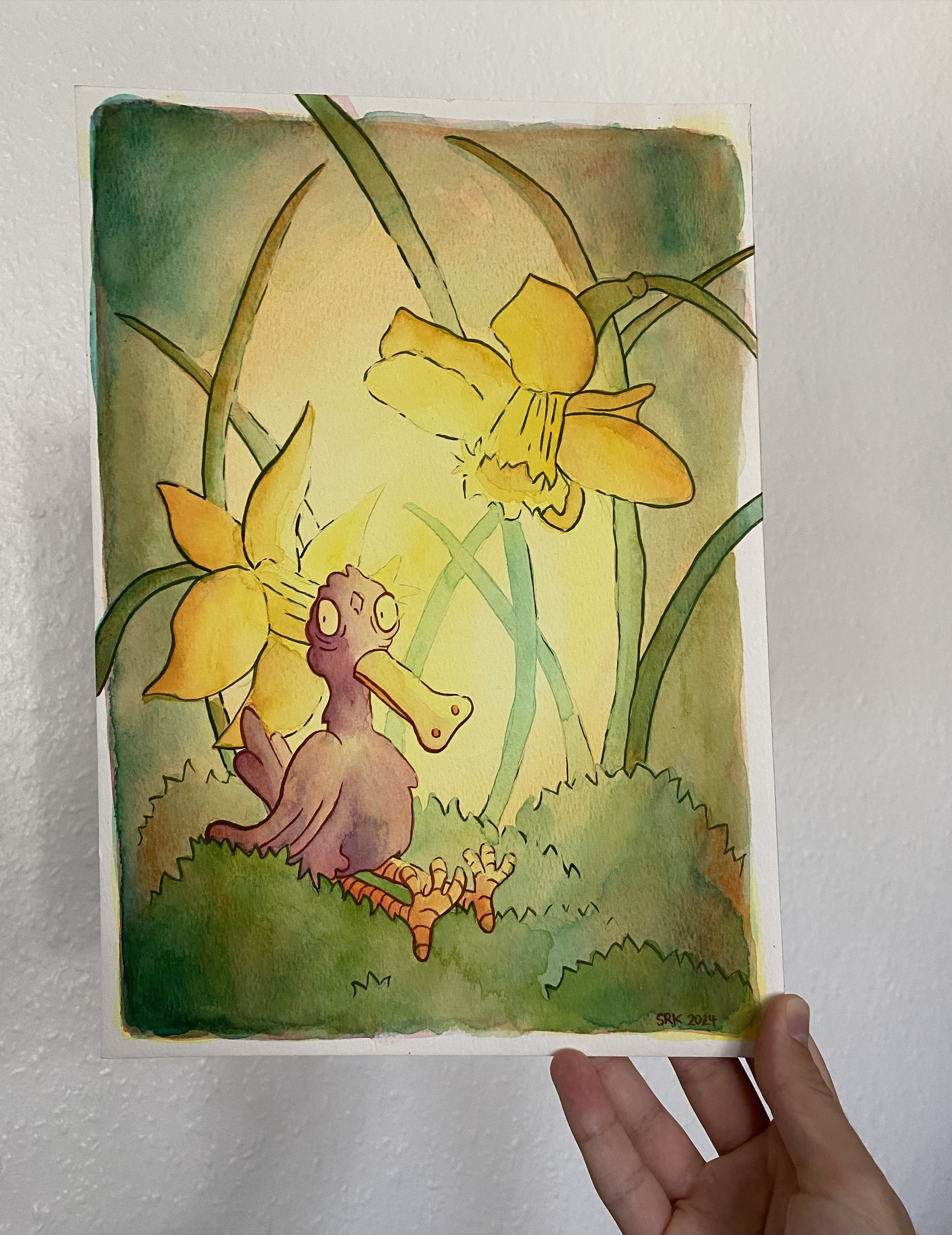 "Little Duck", Watercolor, 2024.