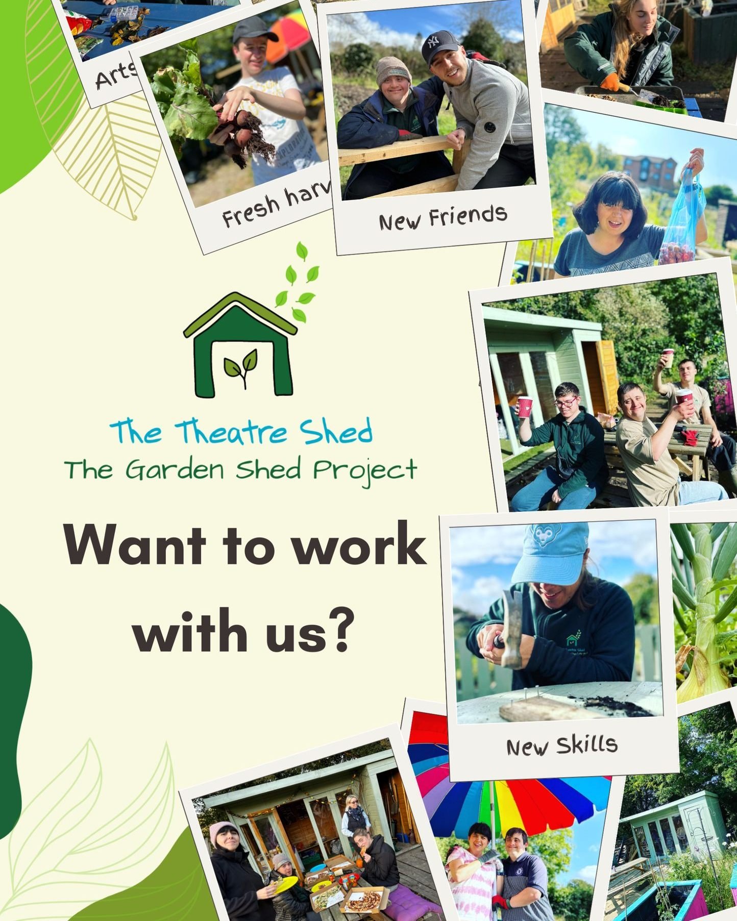 🌱 Join The Garden Shed Project!
We&rsquo;re looking for someone to support our Outreach Leader in a 6-week school project on Wednesdays, 10&ndash;11:15 AM.

Make a difference in local schools! ✨

📩 Get in touch to find out more: sian@thetheatreshed
