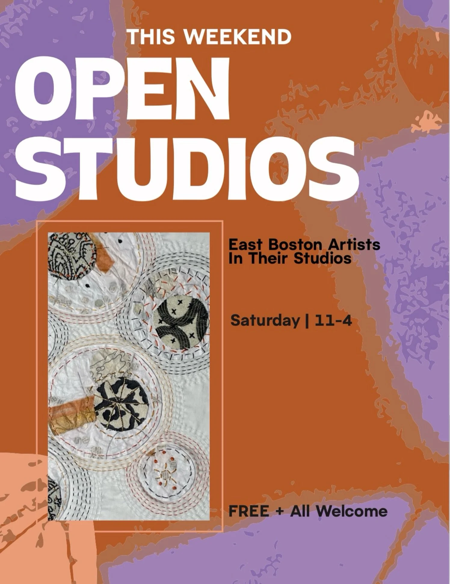 This weekend! 🎉

Are you ready? I know we are! 

Step inside East Boston&rsquo;s vibrant art scene and explore where creativity happens. Join us for East Boston Open Studios and discover local artists, see works in progress, and connect with the peo
