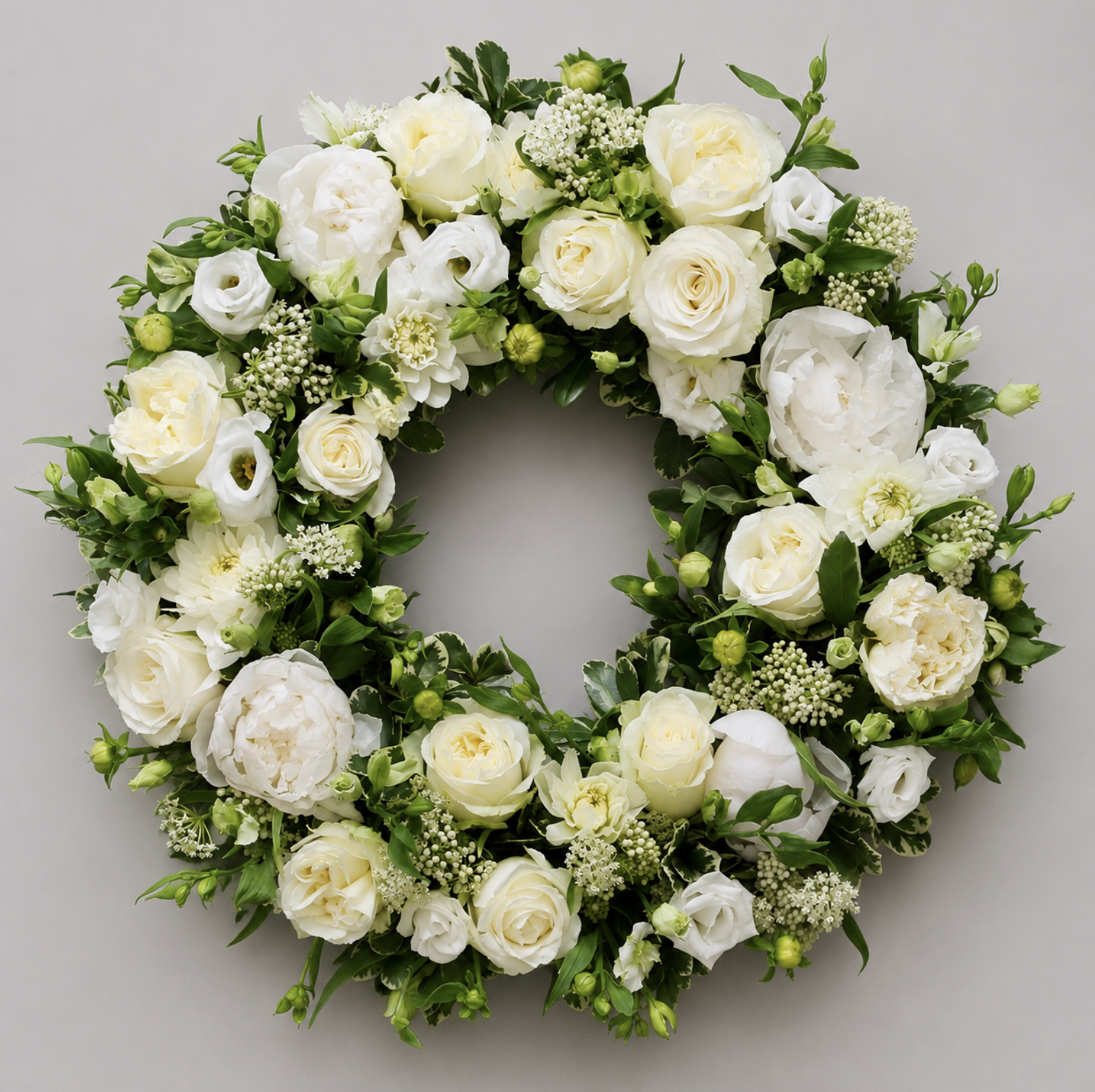 The Ivory & Evergreen Tribute Wreath