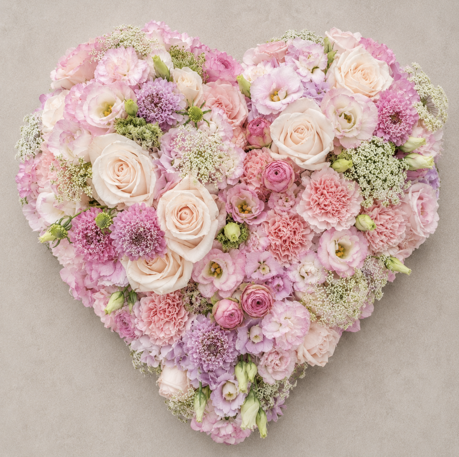 Blush & Ivory Heart Tribute