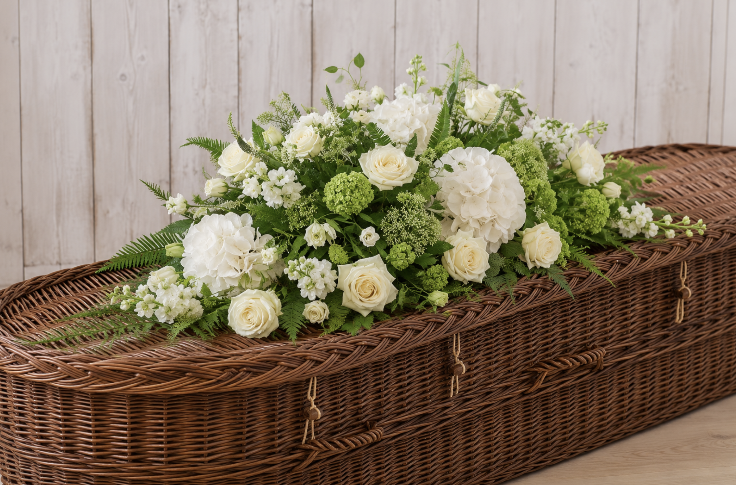The Ivory Tribute Coffin Spray