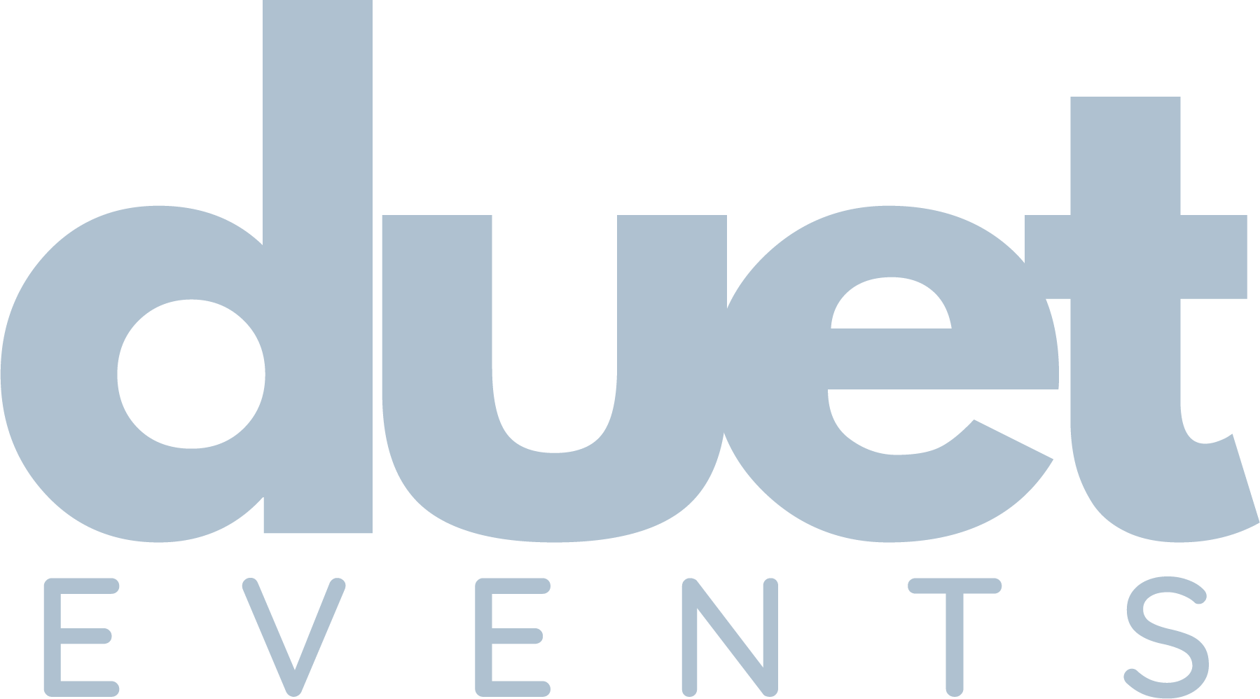 Duet Events Logo in Dusty Blue