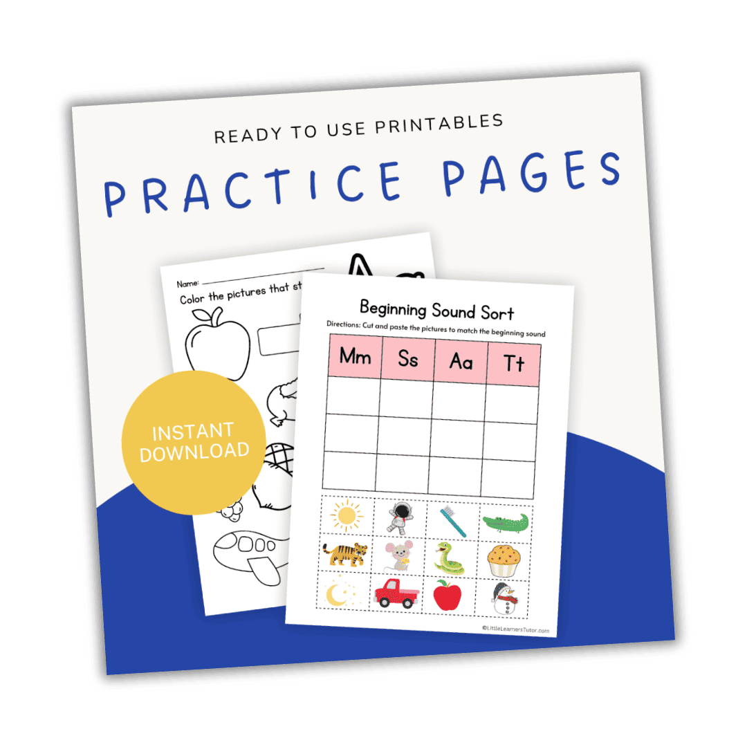 Example pages of worksheets from the online store.