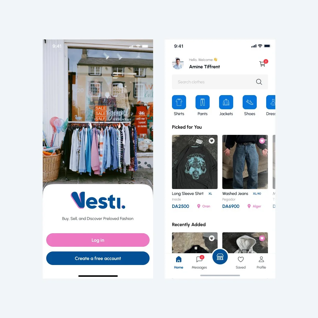 Vesti Thrift Shopping App