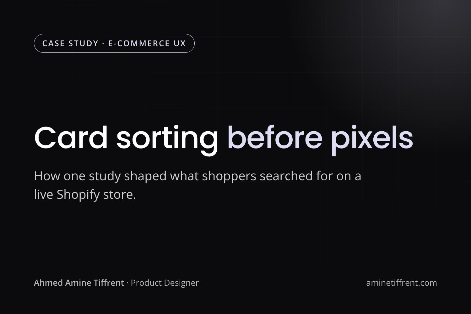 Card sorting before pixels: how one study shaped what shoppers searched for