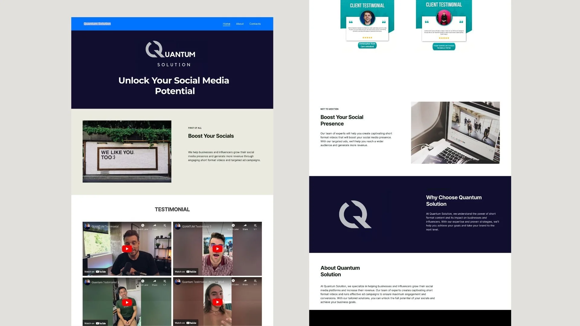 Quantum Solution Website | Squarespace Web Designer & SEO — Amine Tiffrent